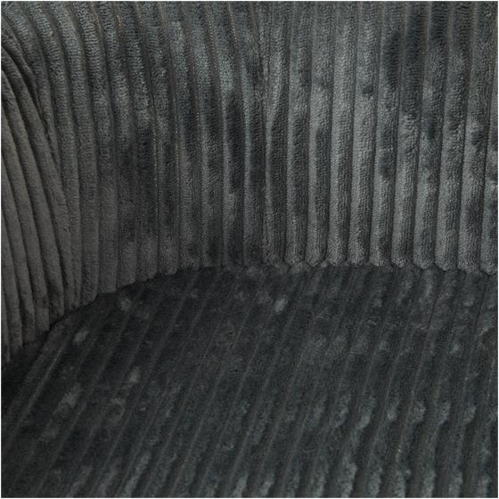 Teddy ribbed pet chair - anthracite - close-up