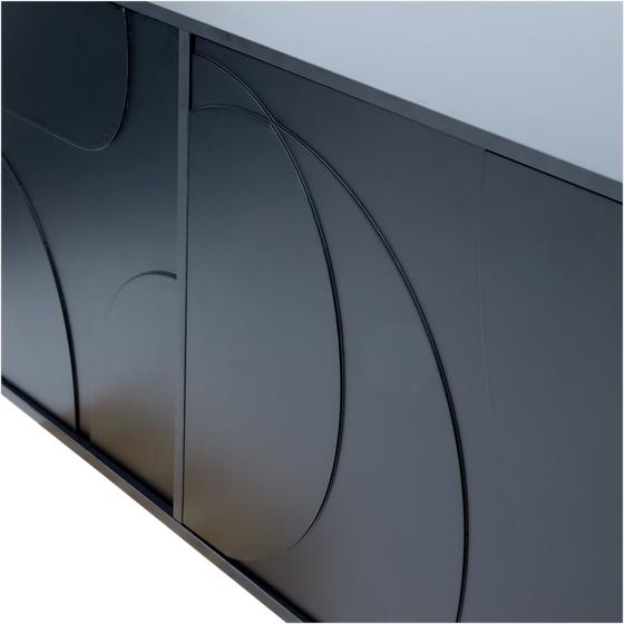 TV cabinet - black - close-up door