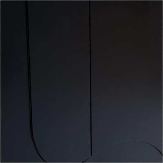 Cabinet – black – close-up of door