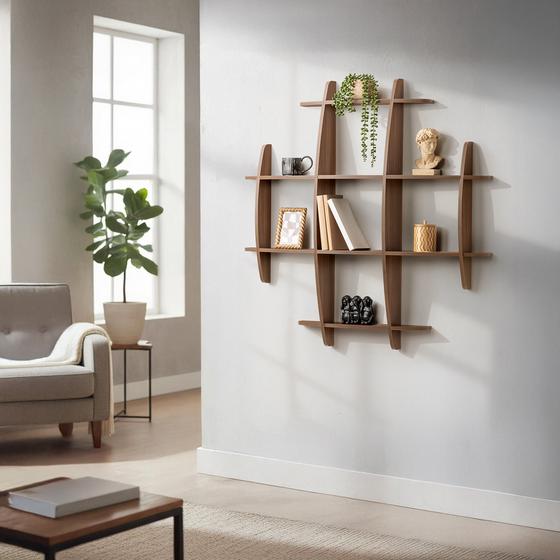 Wandrek met vakken inspiratie woonkamer