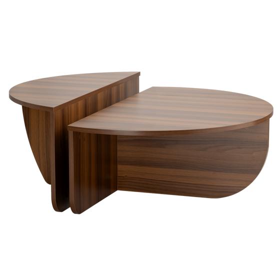 Ronde bijzettafel met twee niveaus 80 x 30 x 30/35,5 cm
