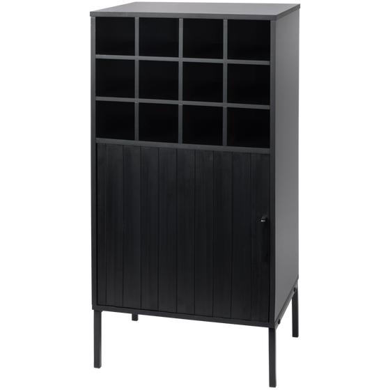 Wijnkast voor 12 flessen - zwart 44 x 35 x 89,5 cm | 12 wijnvakken