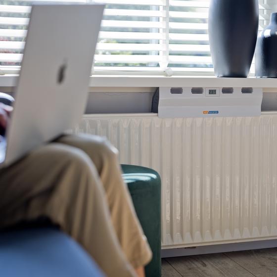 Ventilateur de radiateur installé