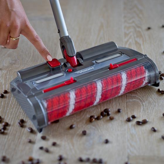 Voom SpinSweep cordless sweeper - on button