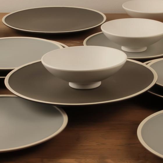 Dinner set Nagoya - Grey/white - all pieces