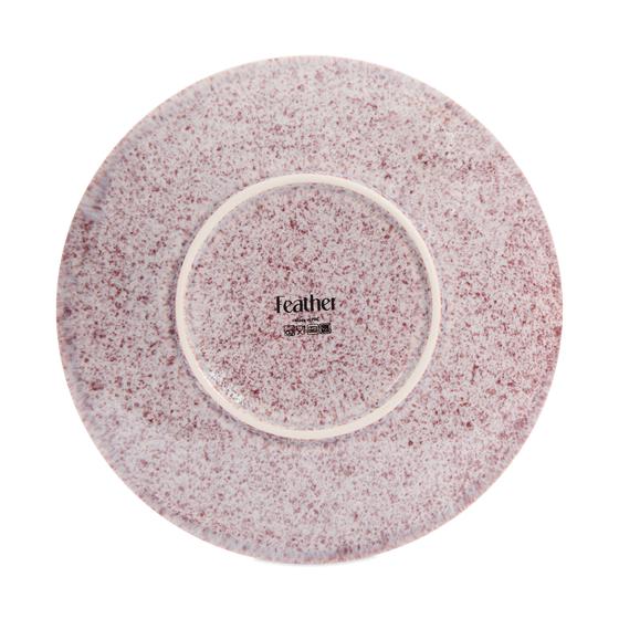 Dinner set Feather - Lilac - bottom of plate