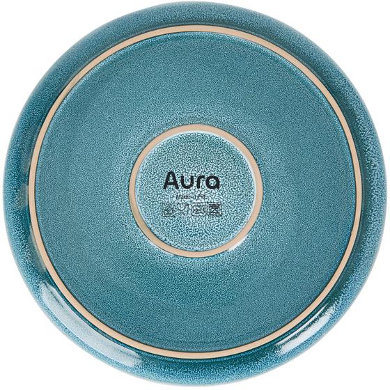 Aura dinner set – blue – with reactive glaze – bottom of dinner plate