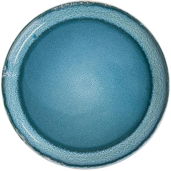 Aura dinner set – blue – with reactive glaze – dinner plate from above