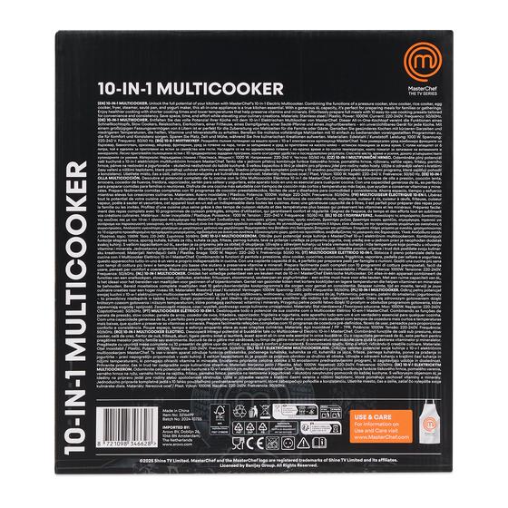 MasterChef 10-in-1 multicooker - back of packaging