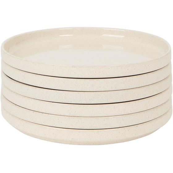 Cove green 18-piece dinner set - side plates stacked