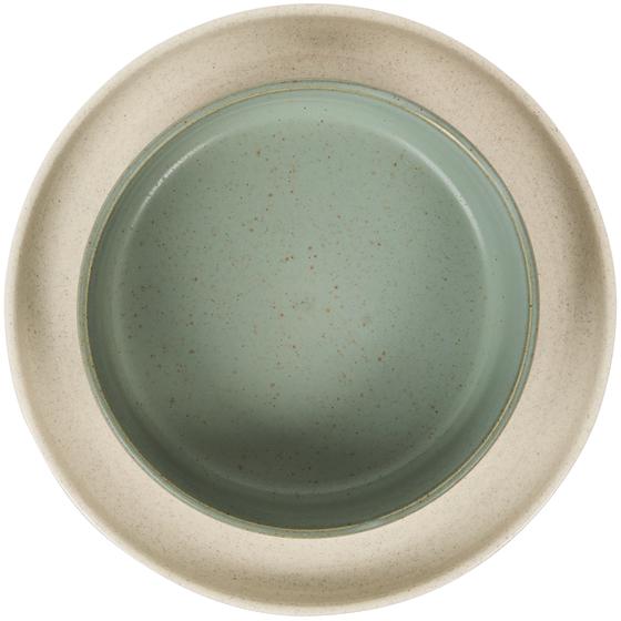 Cove green 18-piece dinner set - bowl and dinner plate from top