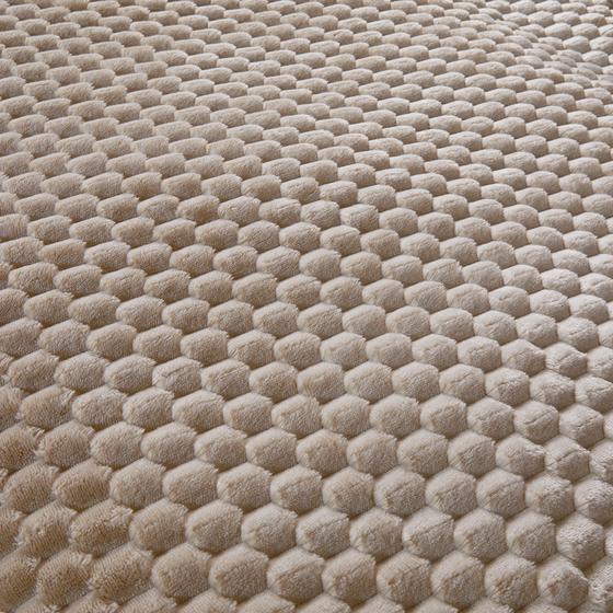 Teddy Hexagon duvet cover 140 x 200 cm - taupe - close-up of fabric