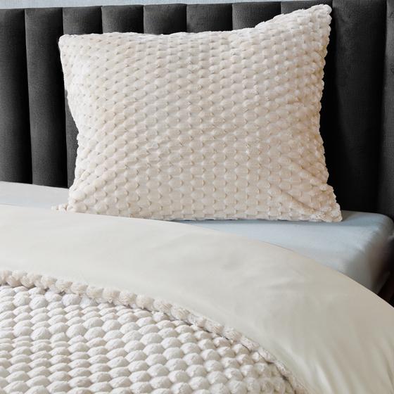 Teddy Hexagon duvet cover 140 x 200 cm - off-white - pillow