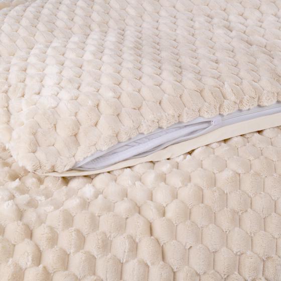 Teddy Hexagon duvet cover 140 x 200 cm - off-white - pillowcase