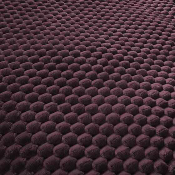 Teddy Hexagon duvet cover 140 x 200 cm - burgundy - close-up of fabric