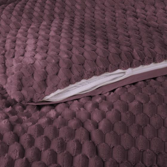 Teddy Hexagon duvet cover 200 x 220 cm - burgundy - pillowcase