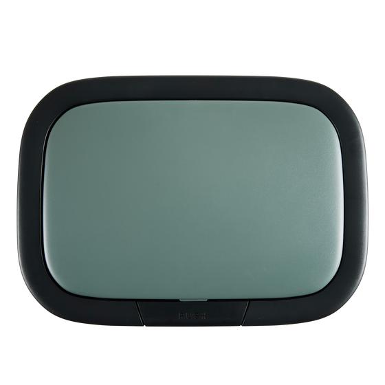 Dark green touch top bin 60L - lid from top