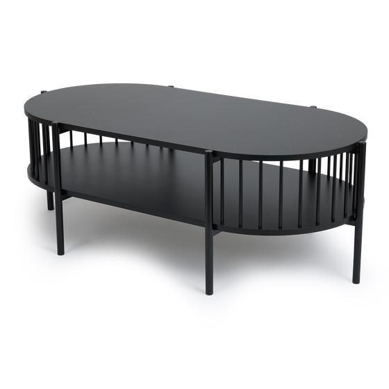 Hoxton black coffee table with storage space