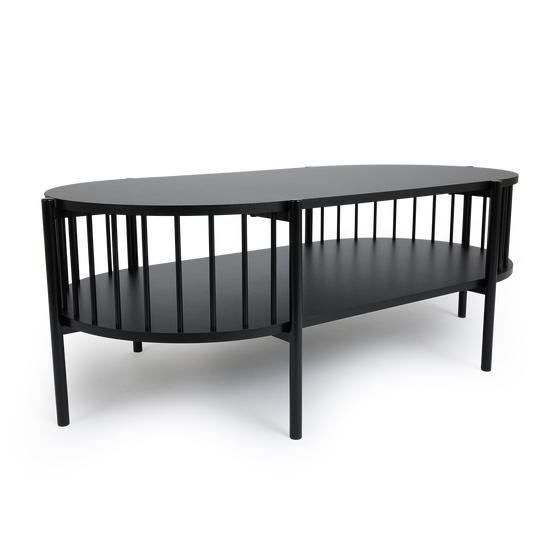 Hoxton black coffee table front view