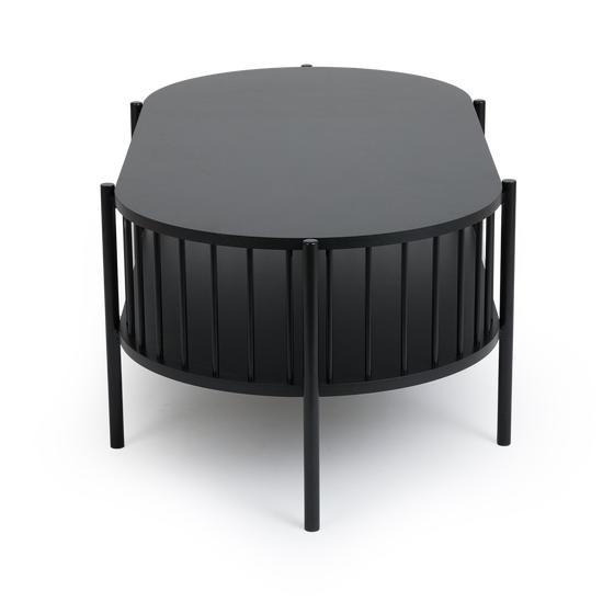 Hoxton black coffee table side view
