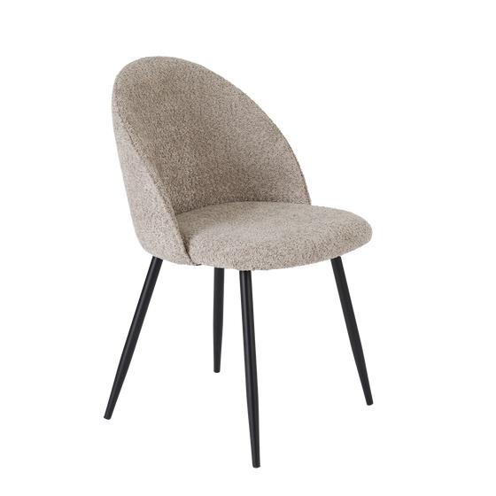 Bouclé chairs - 2-piece - soft taupe - right view