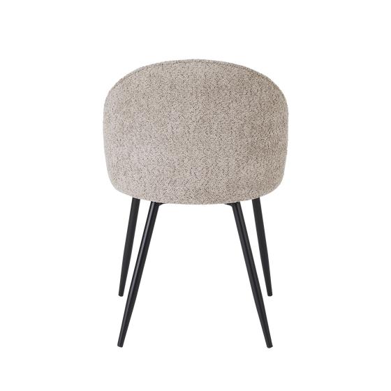 Bouclé chairs - 2-piece - soft taupe - back