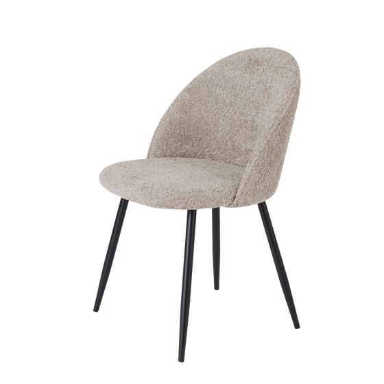 Bouclé chairs - 2-piece - soft taupe - left view