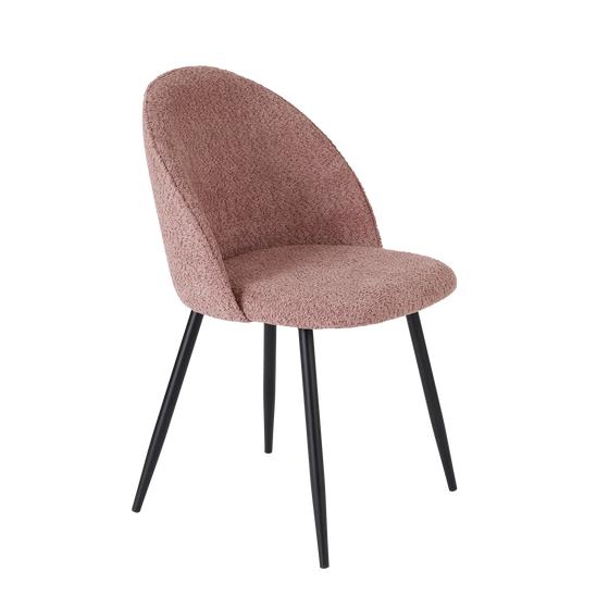 Bouclé chairs - 2-piece - smokey rose - right view