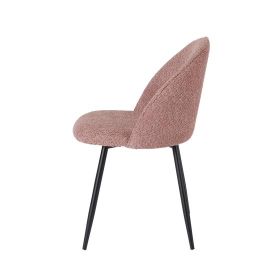 Bouclé chairs - 2-piece - smokey rose - right