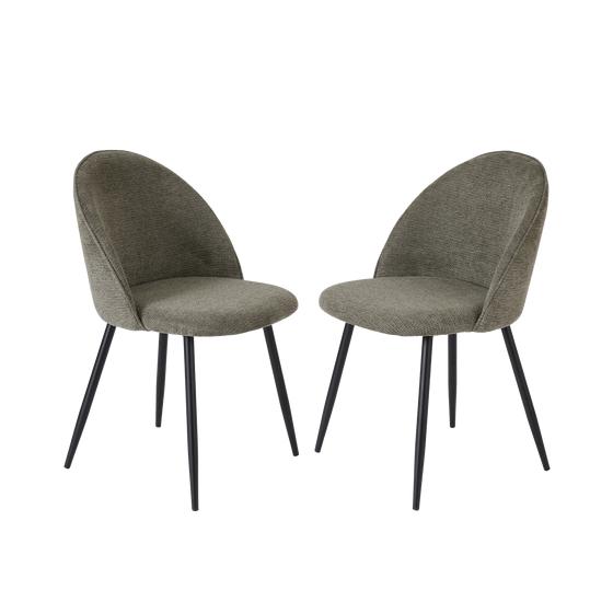 Eetkamerstoelen Chenille - 2 stuks - Smokey Olive