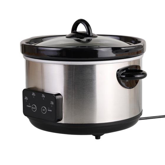 Digital slow cooker - side view with cord