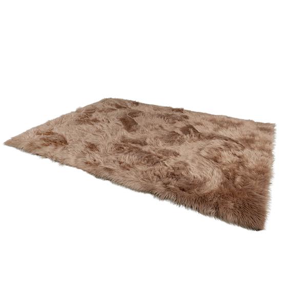 Brown high-pile rug - soft material