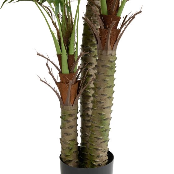 Artificial palm with 3 trunks - close-up