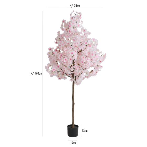 Artificial cherry blossom tree - 160 cm - dimensions