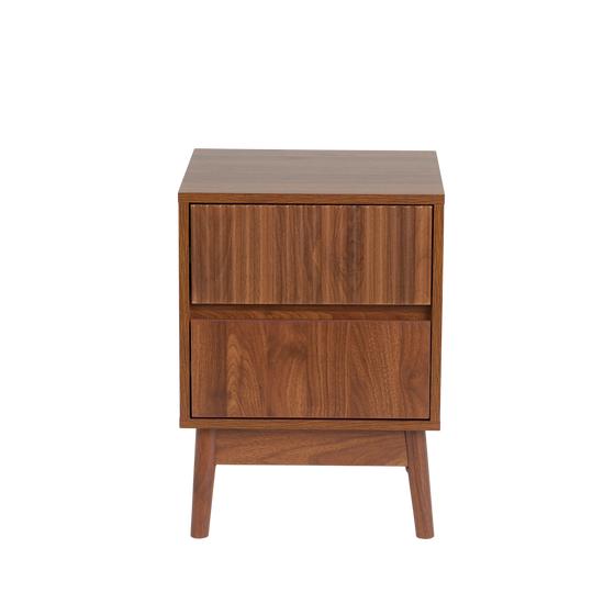 Bedside table with drawers - front view