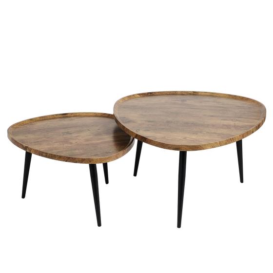 Organic shape coffee table set - set of 2