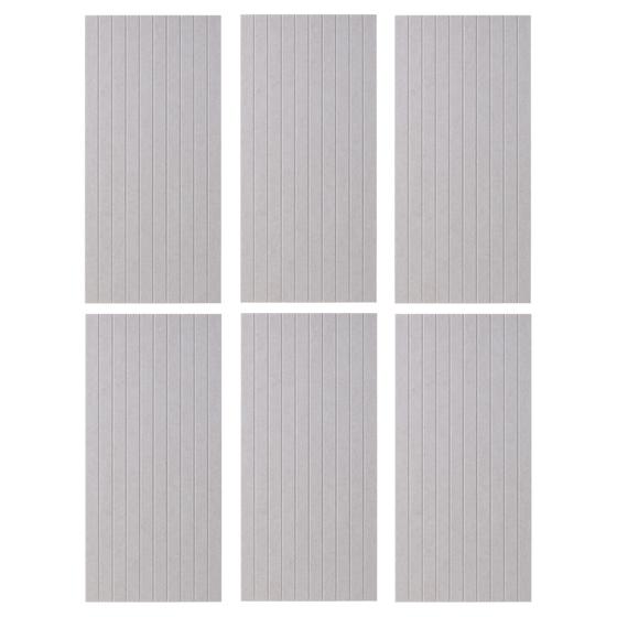 Akoestische wandpanelen vilt – grijs | 6 stuks | 135 x 60 cm | vilt
