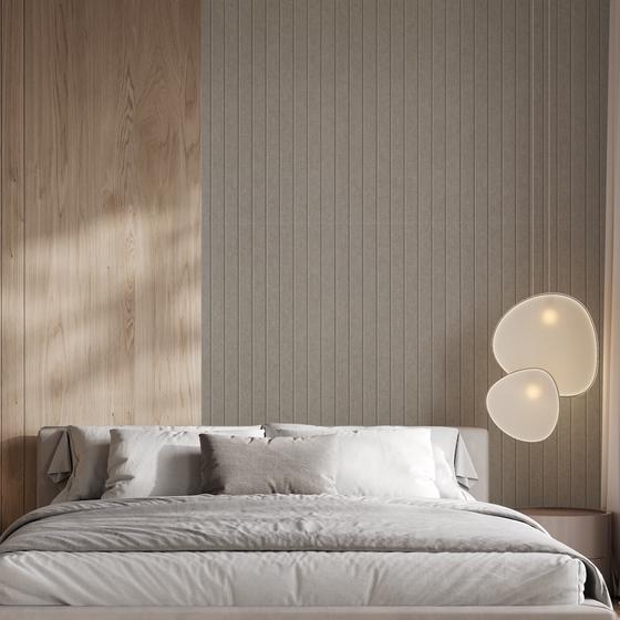 Akoestische wandpanelen vilt inspiratie slaapkamer