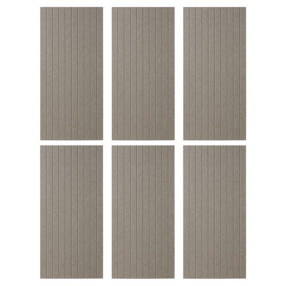 Akoestische wandpanelen vilt – taupe | 6 stuks | 135 x 60 cm | vilt