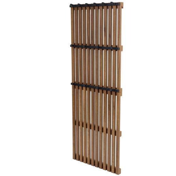 Kapstok wandpaneel – walnoot 60 x 10 x 160 cm | 14 haken