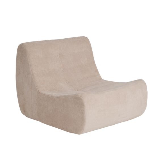 Retro loungefauteuil 78 x 95 x 70 cm | zithoogte 35 cm | crème 
