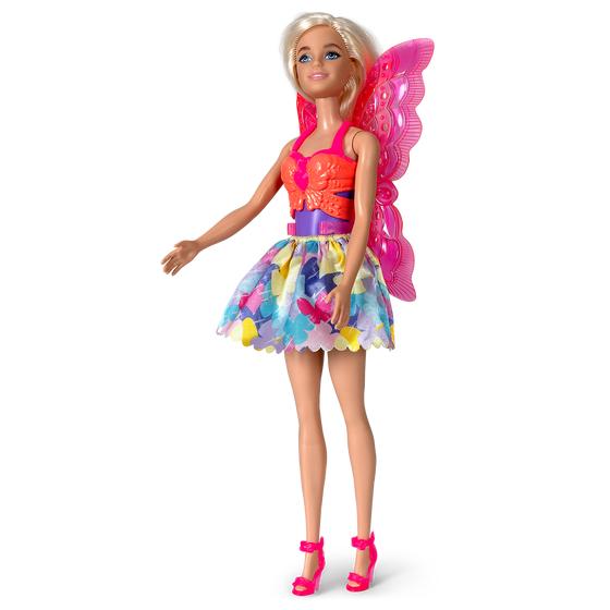 Barbie Dreamtopia outfit met vleugens vanaf de zijkant