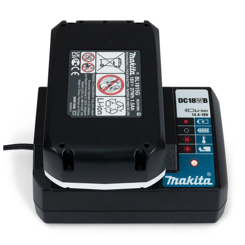 Battery plus charger from the Makita set