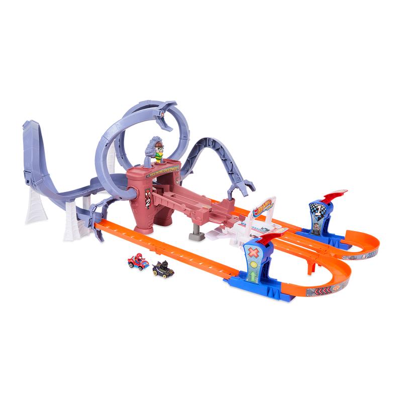 Circuit Hot Wheels Racerverse Spider-Man et ses deux petites voitures