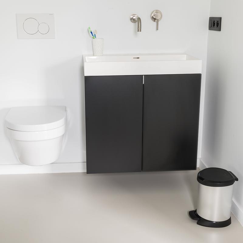 Small bin in bathroom