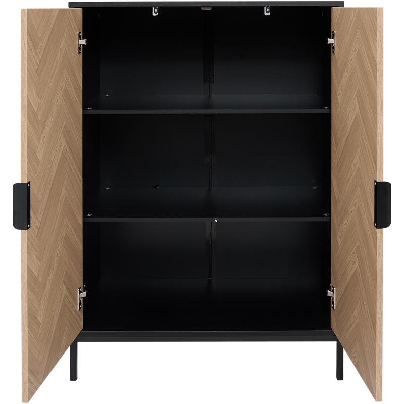 Herringbone cabinet- both doors open