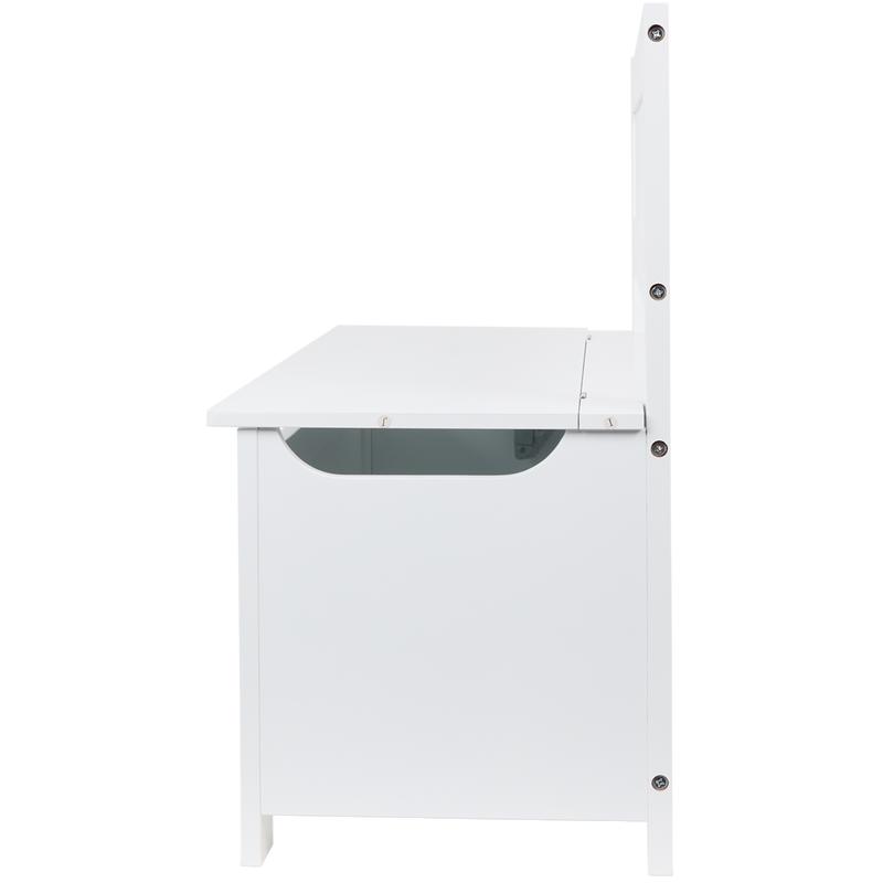 Toy storage bench - side view