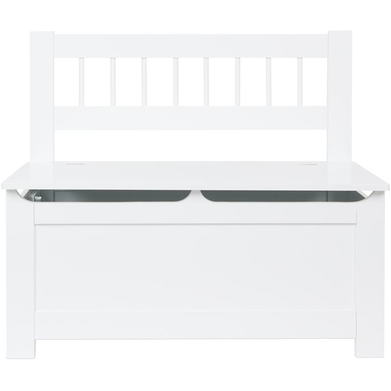 Toy storage bench - front view