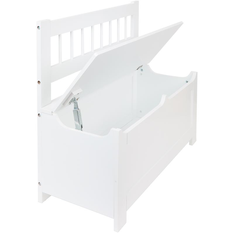 Toy storage bench - open