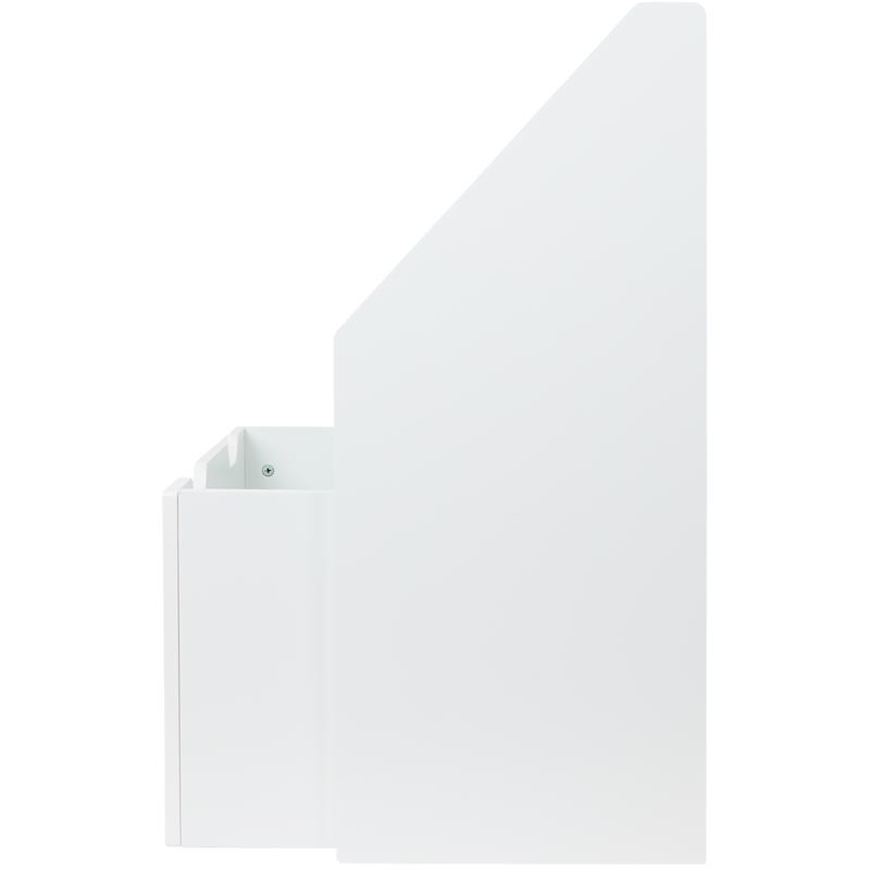 Kids' bookcase on wheels - side view